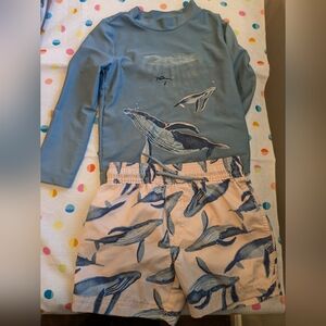 Carter's Whale Swim Trunk And Rashguard